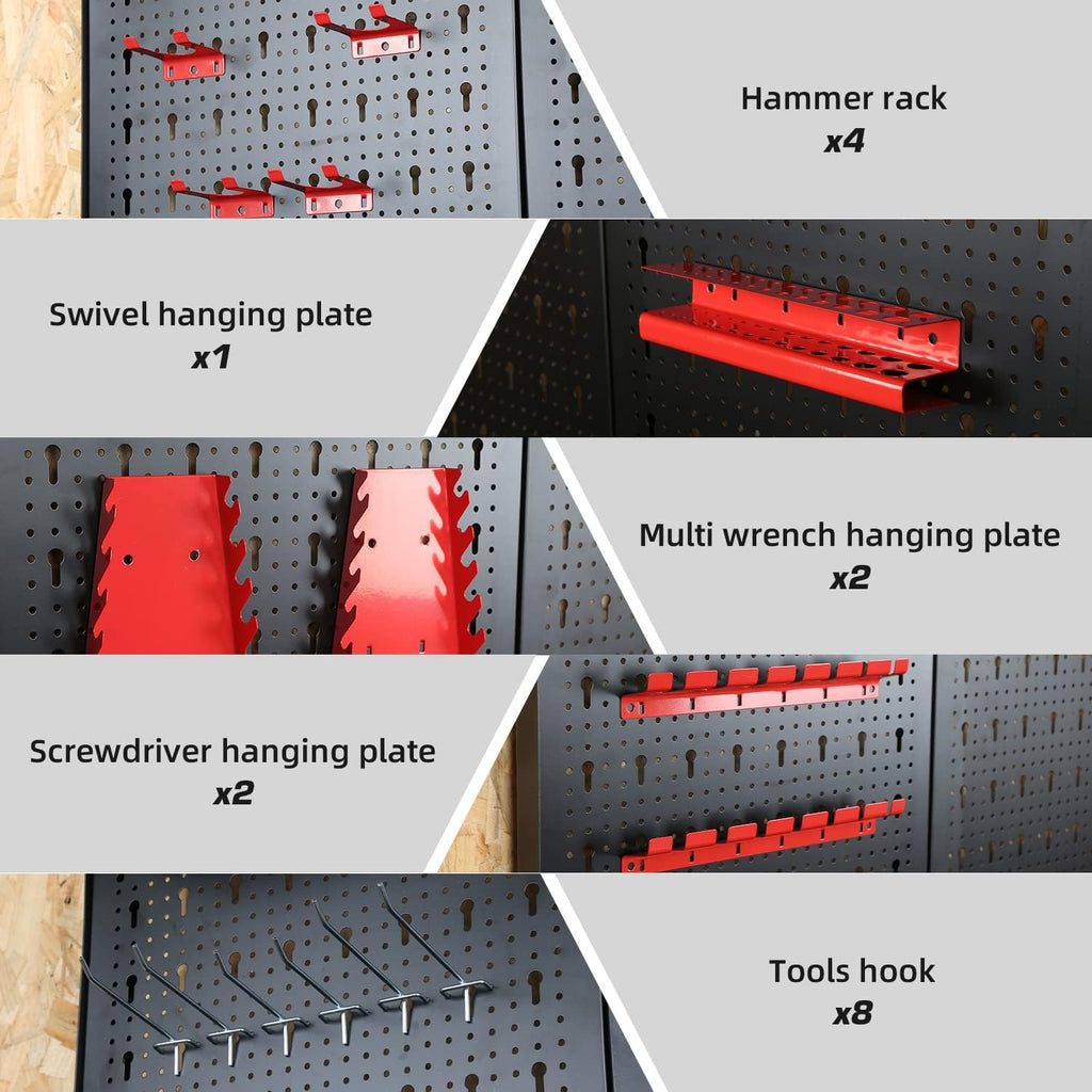 47" Heavy Duty Workbench with Pegboard Storage