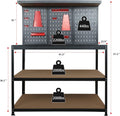 47" Heavy Duty Workbench with Pegboard Storage